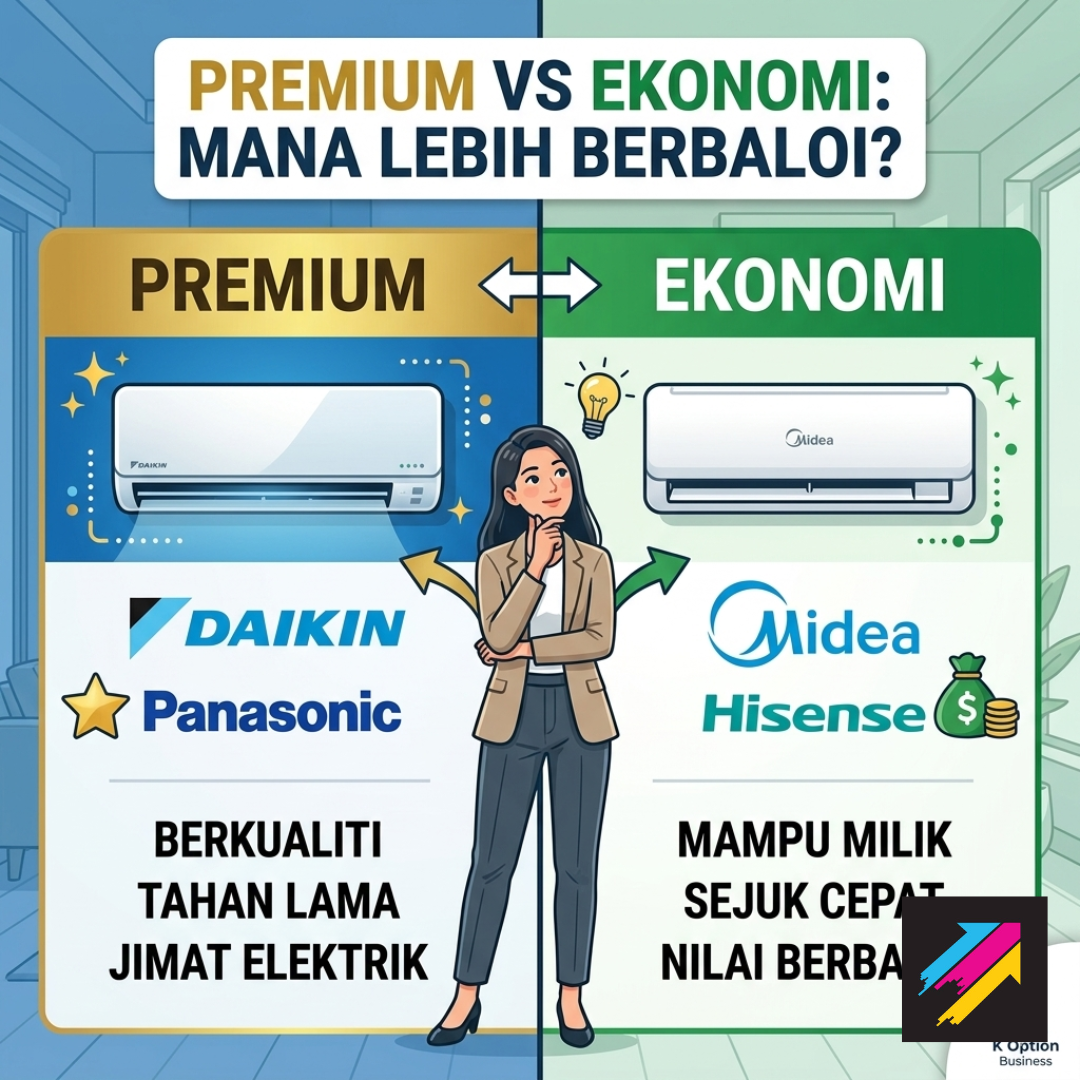 Beza aircond premium dan ekonomi oleh K Option Busiess