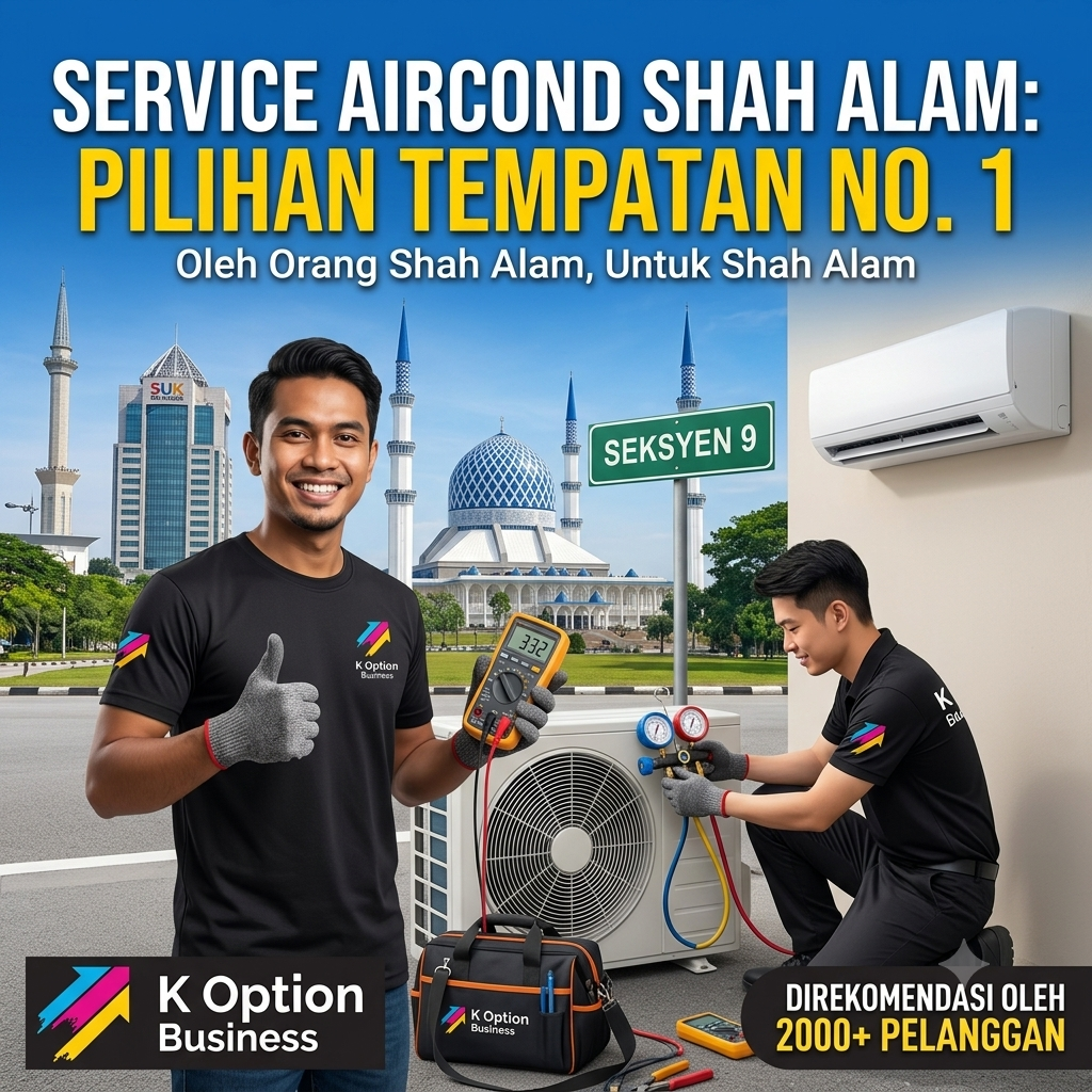 Juruteknik K Option membuat service aircond Shah Alam dengan laporan data teknikal.