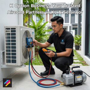 Perbandingan technician aircond local K Option Business yang profesional dengan technician warga asing.