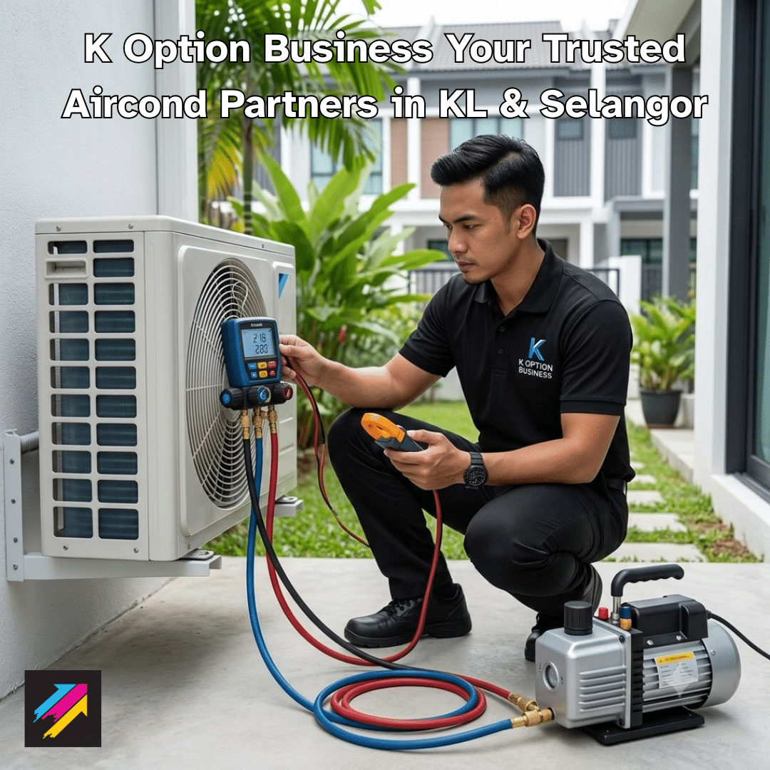 Perbandingan technician aircond local K Option Business yang profesional dengan technician warga asing.